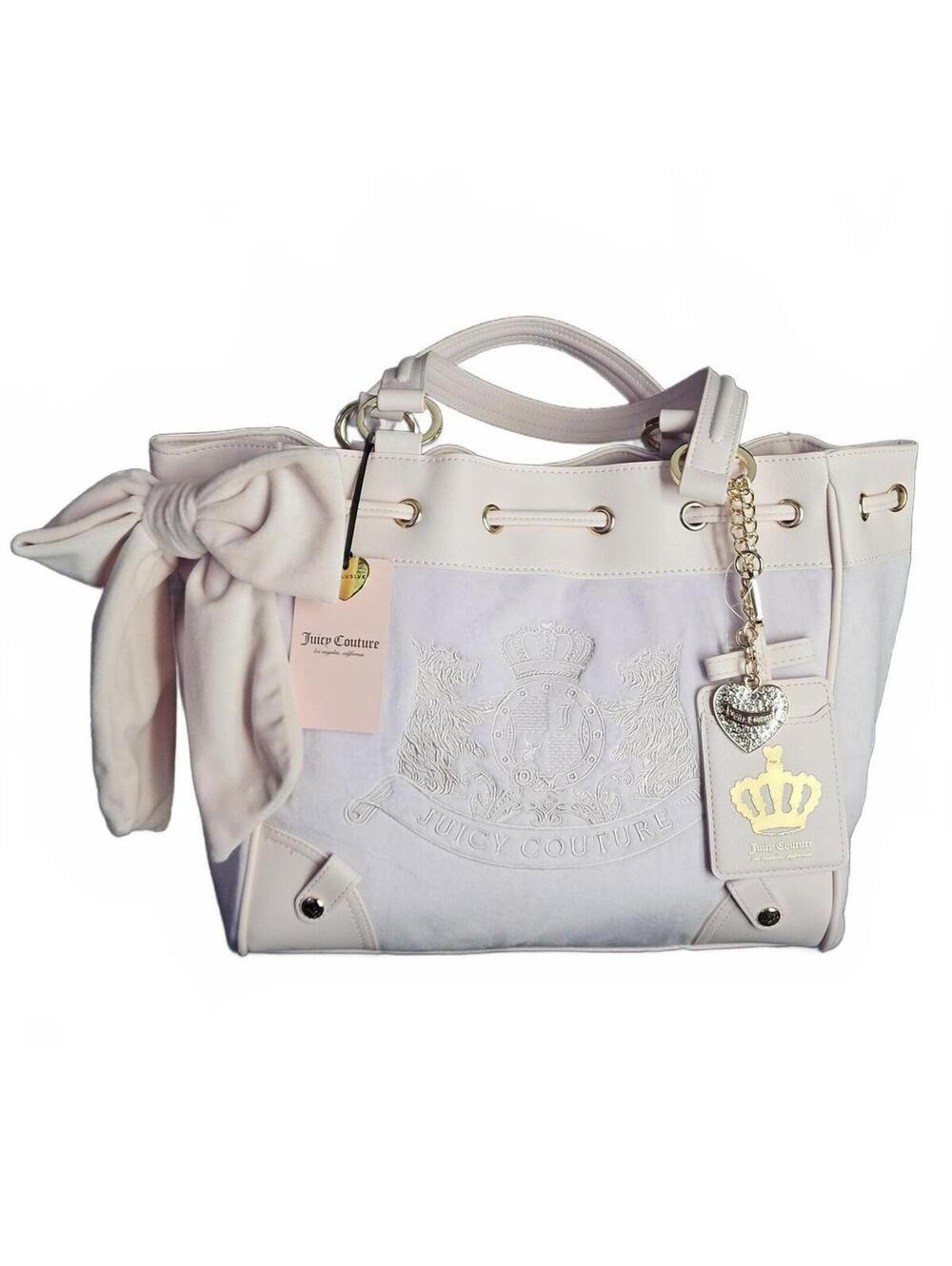 Juicy Couture Scottie Dog Daydreamer Lilac Mist Pink Y2K Coquette Tote Bag NWT
